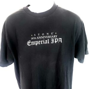 Stone Brewing 14th Anniversary Mens Grey T shirt L